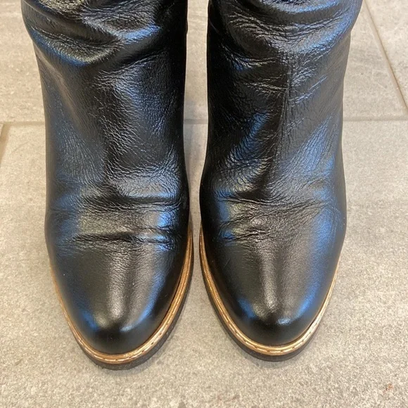 ESCADA Leather Knee-high Boots, Sz 39 - Picture 3 of 16